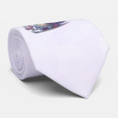 Paarse draak met elegante kroon stropdas (Opgerold)