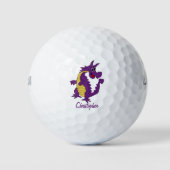 Paarse Draak Ontwerp Golfballen (Voorkant)