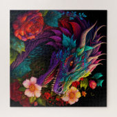 Paarse draak puzzel (Horizontaal)