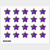 Paarse Draak Ster Sticker (Vel)