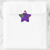 Paarse Draak Ster Sticker (Tas)