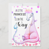 *~* Paarse dragon Baby Girl Shower Invitation Kaart (Voorkant)