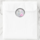 *~* Paarse Dragon Baby Meisje Dank je Seal Ronde Sticker (Tas)