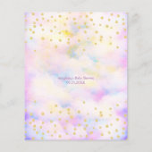 Paarse dragon Baby shower Bingo Game (Achterkant)