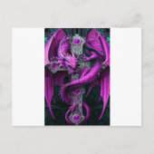 Paarse dragon briefkaart (Voorkant)