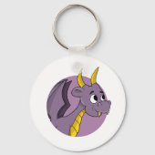 Paarse dragon cartoonl sleutelhanger (Voorkant)