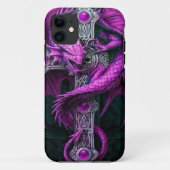 Paarse dragon Case-Mate iPhone case (Achterkant)