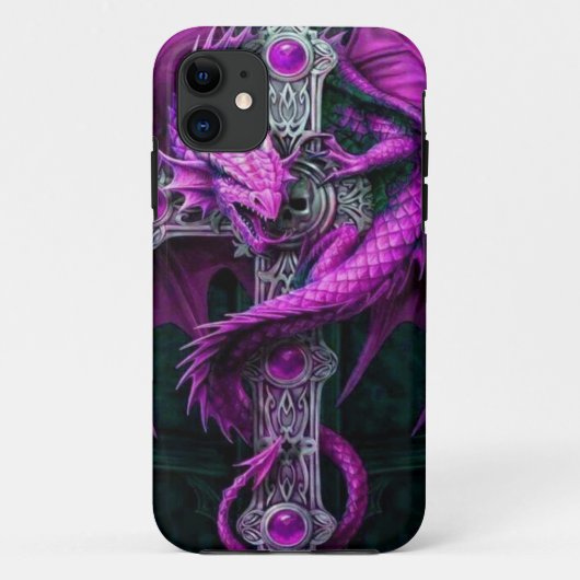 Paarse dragon Case-Mate iPhone case (Achterkant)