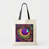 Paarse Dragon Eye Tote Bag (Voorkant)