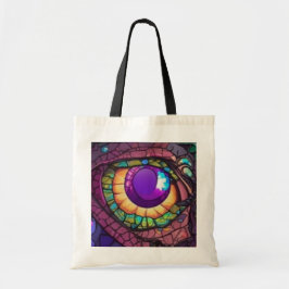 Paarse Dragon Eye Tote Bag