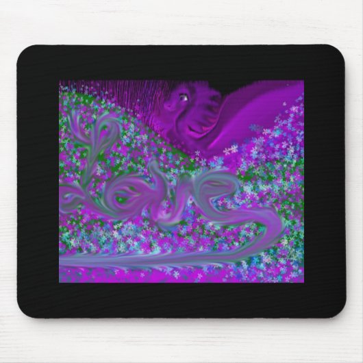 Paarse Dragon Friend Mousepad Muismat (Voorkant)