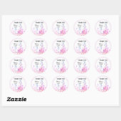 *~* Paarse Dragon Glitter Baby shower Dank u Ronde Sticker (Vel)