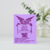 PAARSE DRAGON HOLDING PARTIJ INVITATIE-AANGEPAST KAART (Staand voorkant)