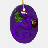Paarse dragon keramisch ornament (Achterkant)