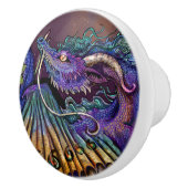 Paarse dragon keramische knop (Rechts)