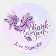 Paarse dragon Magical Girl Birthday Dank je