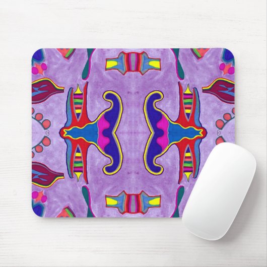 Paarse Dragon Mousepad Muismat (Met muis)