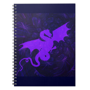 Paarse dragon notitieboek