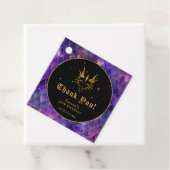 Paarse Dragon Scales Gouden Verjaardag Dank u Bedankjes Labels (In situ)