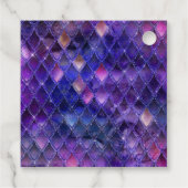 Paarse Dragon Scales Gouden Verjaardag Dank u Bedankjes Labels (Achterkant)