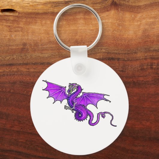 Paarse dragon sleutelhanger (Voorkant)