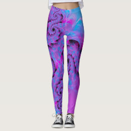 Paarse Dragon Swirl Leggings