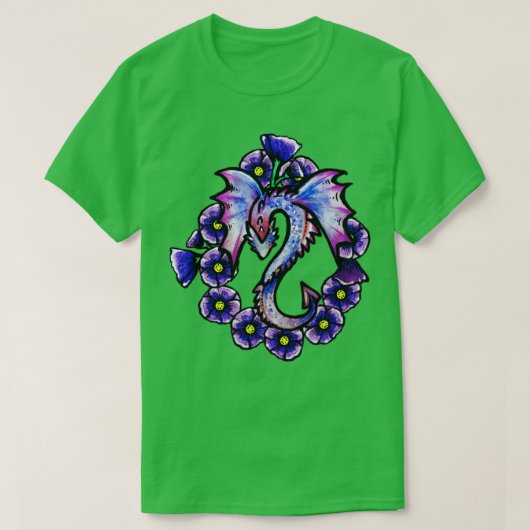Paarse dragon t-shirt (Design voorkant)