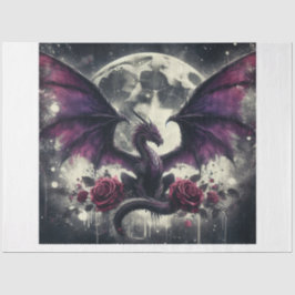 Paarse dragon tissuepapier