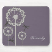 Paarse Dragonflies Mousepad Muismat (Voorkant)