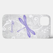 Paarse Dragonfly aangepast iPhone X-hoesje Case-Mate iPhone Case (Achterkant (horizontaal))