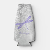 Paarse Dragonfly - Aangepaste flessenkoeler Flesjeskoeler (Voorkant)