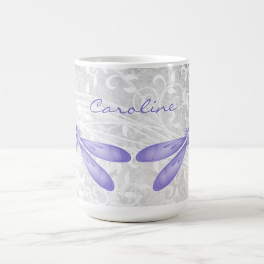 Paarse Dragonfly - Aangepaste koffie-Mok Koffiemok (Center)