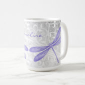 Paarse Dragonfly - Aangepaste koffie-Mok Koffiemok (Voorkant rechts)