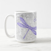 Paarse Dragonfly - Aangepaste koffie-Mok Koffiemok (Links)