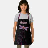 Paarse Dragonfly Aangepaste naam Schort (Insitu)