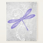 Paarse Dragonfly - Aangepaste planner (Achterkant)