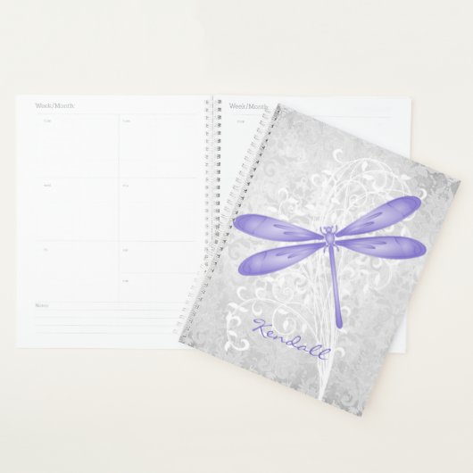 Paarse Dragonfly - Aangepaste planner (Display)