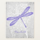 Paarse Dragonfly - Aangepaste planner (Voorkant)