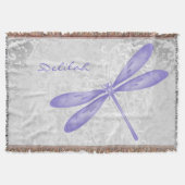 Paarse Dragonfly - Aangepaste trommel Deken (Voorkant)