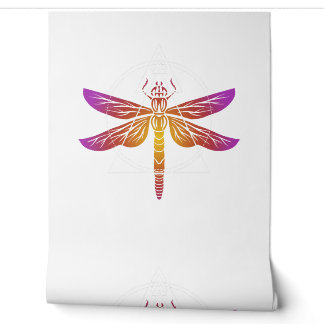 Paarse dragonfly behang