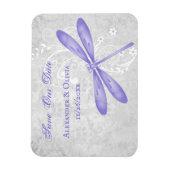 Paarse dragonfly bespaart de datum magneet (Verticaal)