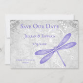 Paarse Dragonfly bewaart de datum aankondiging (Voorkant)