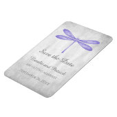 Paarse Dragonfly bewaart de Datum Magnet Magneet (Linkerzijde)