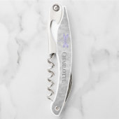 Paarse Dragonfly Damask Kurkentrekker (Voorkant)