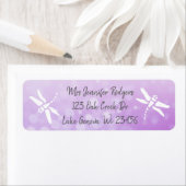 Paarse dragonfly etiket (Insitu)