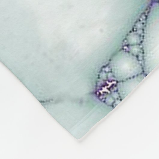 Paarse dragonfly fleece deken (Hoek)