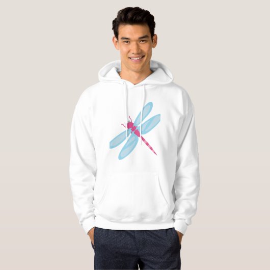 Paarse dragonfly hoodie (Voorkant volledig)