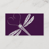 Paarse Dragonfly-kaarten Visitekaartje (Achterkant)