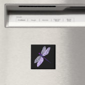 Paarse dragonfly magneet (Insitu (Vaatwasser))