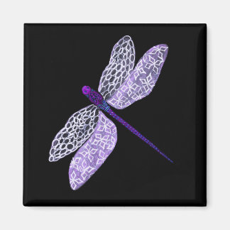 Paarse dragonfly magneet